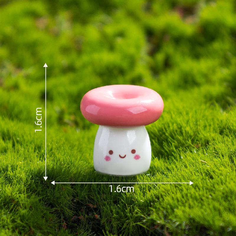Tiểu cảnh nấm nghiêng đáng yêu, rêu, búp bê DIY, phụ kiện bàn tiểu cảnh mini sáng tạo (ZC-402)