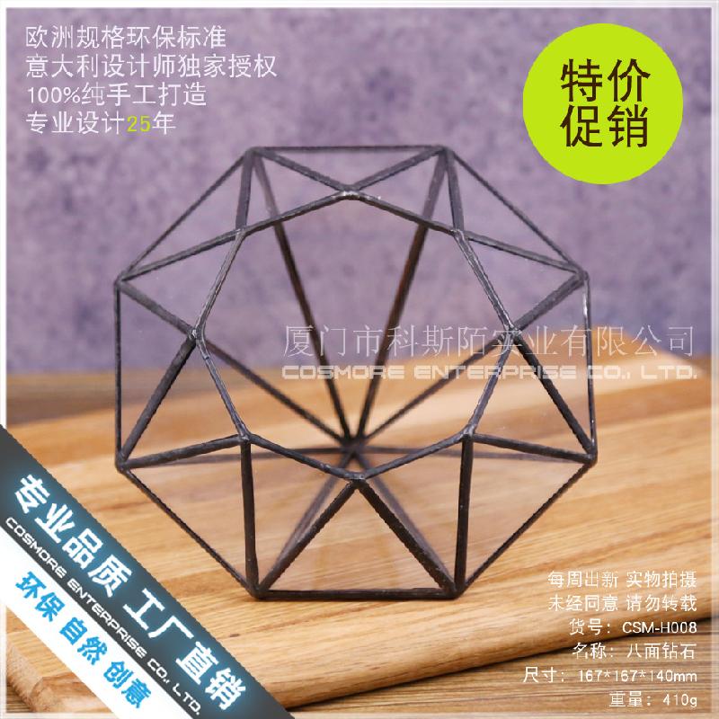 Chậu Đa Giác Nhà kính kim cương 8 mặt châu Âu (DG-199)