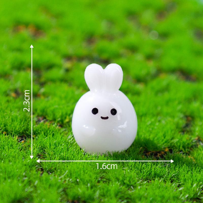 Tiểu cảnh mèo & thỏ phát sáng DIY, phụ kiện tiểu cảnh mini resin treo bàn garden đáng yêu cute (ZC-1439)