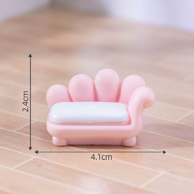 Tiểu cảnh sofa, tủ hồng DIY, phụ kiện tiểu cảnh mini nhà búp bê thu nhỏ đáng yêu (ZC-829)