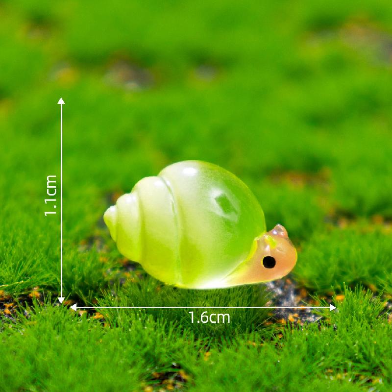 Tiểu cảnh ốc sên phát sáng DIY, phụ kiện tiểu cảnh mini resin treo bàn cute đáng yêu (ZC-1346)
