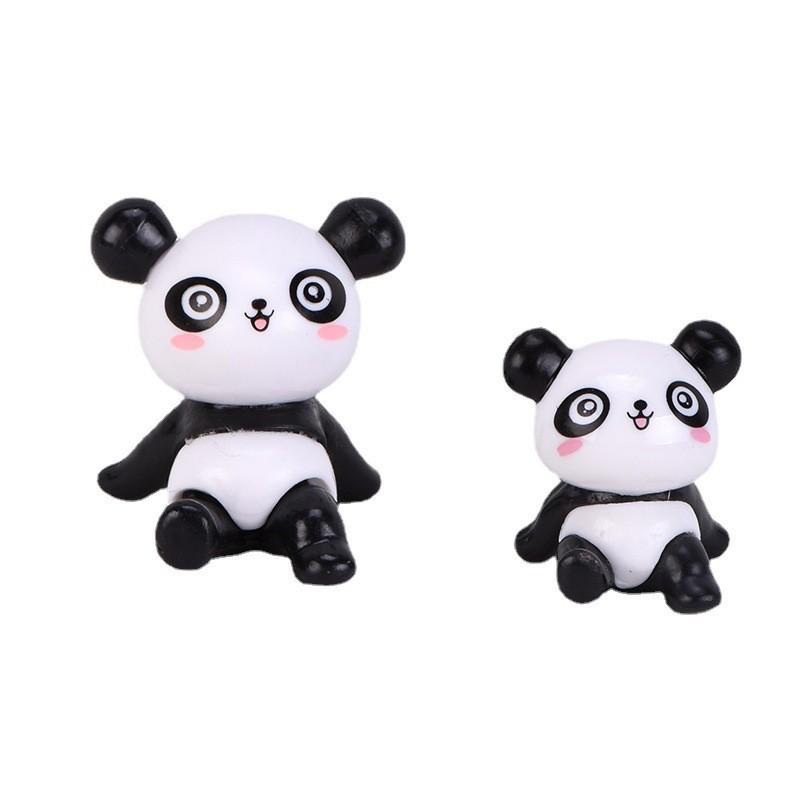 Tiểu cảnh gấu nằm và gấu panda trang trí chậu cây (ZC-650)