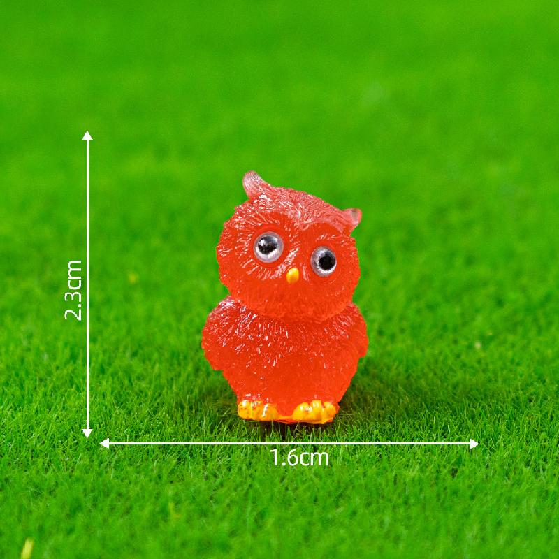 Tiểu cảnh cú mèo phát sáng DIY, phụ kiện tiểu cảnh mini garden cute, resin (ZC-1109)