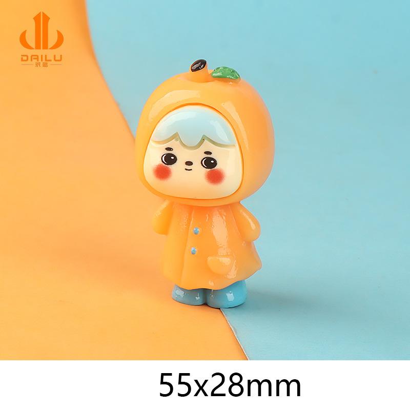 Charm bé gái mặc áo mưa DIY trang trí tiểu cảnh (FF-523)