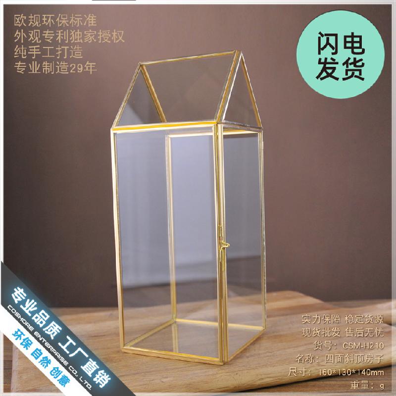 Chậu Đa Giác Chụp kính nhà nghiêng trang trí nội thất (DG-110)