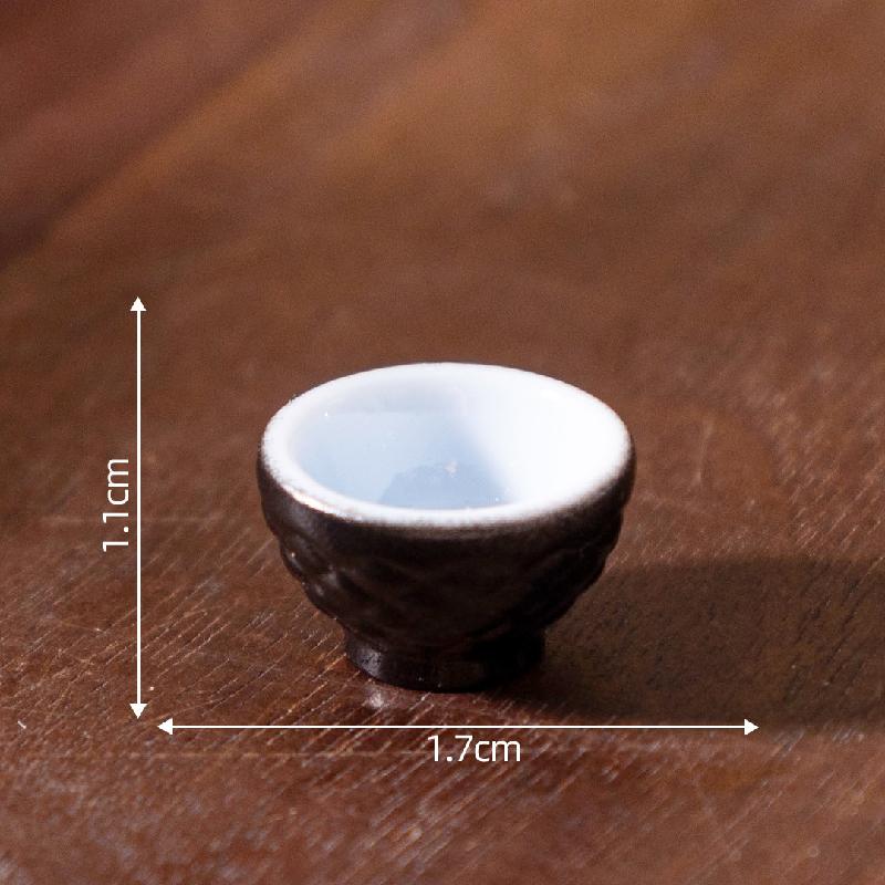 Tiểu cảnh đĩa giả đen trắng, đồ ăn DIY, phụ kiện bàn tiểu cảnh mini thu nhỏ (ZC-391)