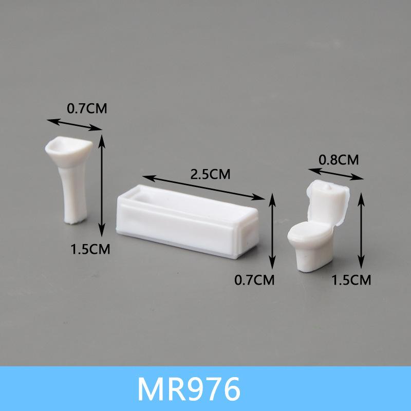 Bộ Nội Thất Phòng Tắm Mini Tỷ Lệ 1:75 (MH-104)