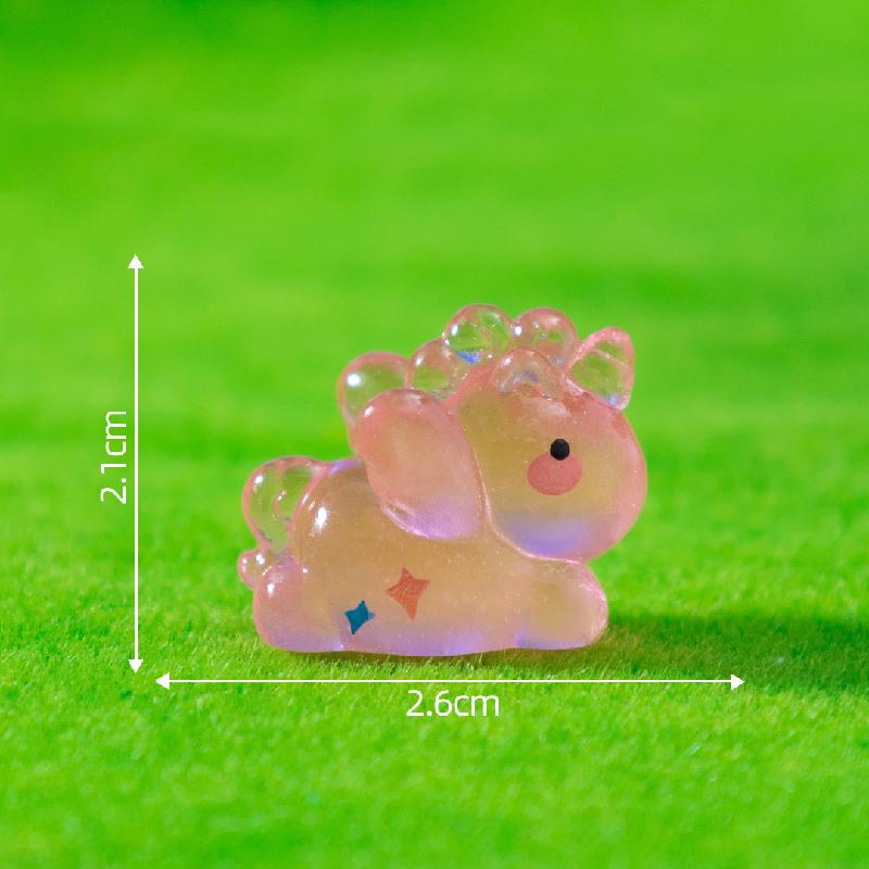 Tiểu cảnh kỳ lân phát sáng DIY, phụ kiện tiểu cảnh mini resin treo bàn garden đáng yêu (ZC-1406)