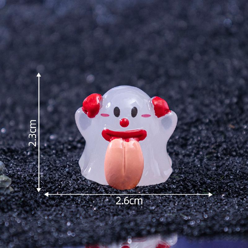 Tiểu cảnh ma lưỡi to phát sáng Halloween DIY, phụ kiện tiểu cảnh mini đáng yêu (ZC-1096)