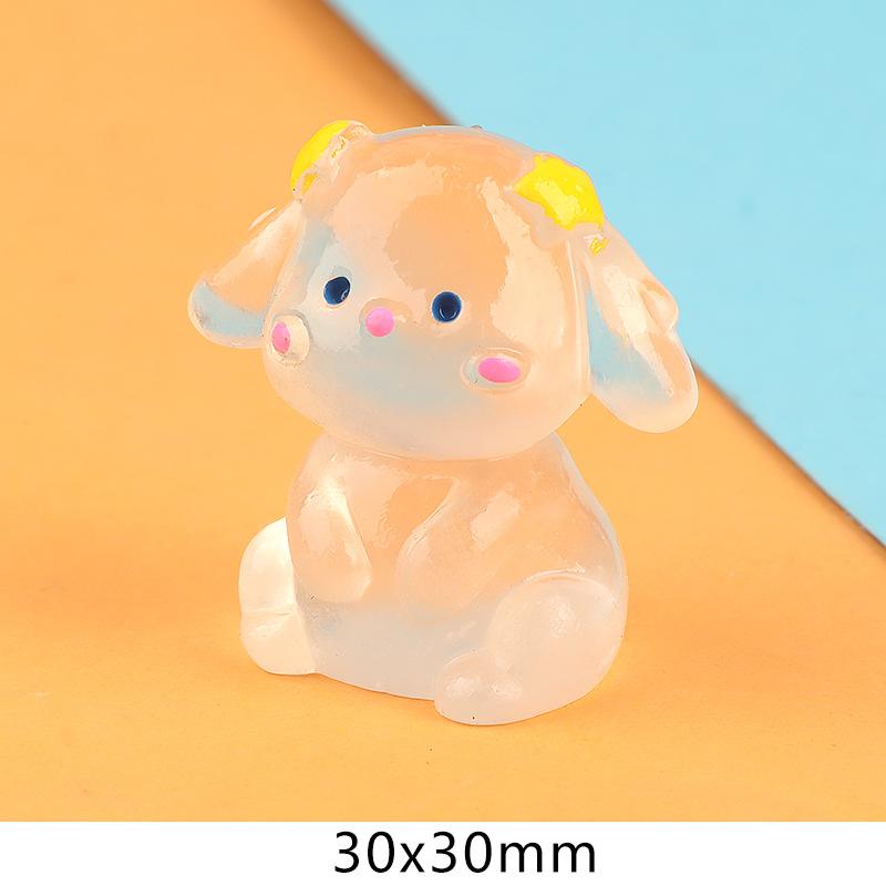 Charm thỏ phát sáng DIY tiểu cảnh xe hơi (FF-359)