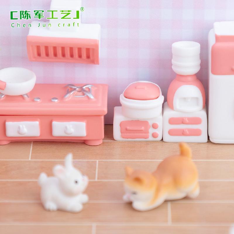 Phụ Kiện Tiểu Cảnh 微景观创意少女心娃娃屋厨房用品 微diy装饰品配件微缩迷你小摆件