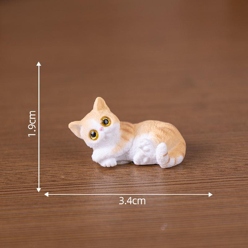 Tiểu cảnh mèo tinh nghịch, búp bê DIY, phụ kiện xe hơi tiểu cảnh mini đáng yêu (ZC-536)