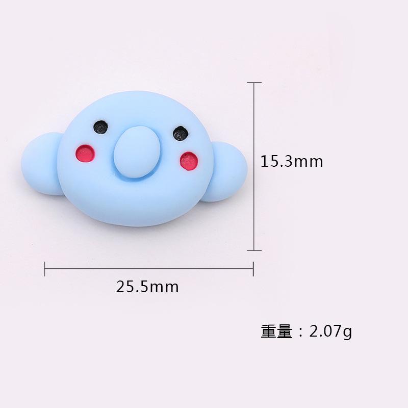 儿童发圈发夹diy手工材料 仿真动物卡通饰品贴片小熊企鹅 大象