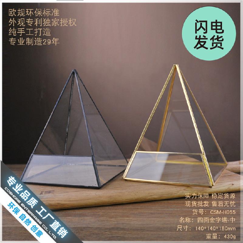 Chậu Đa Giác Nhà kính kim tự tháp rêu cảnh (DG-42)