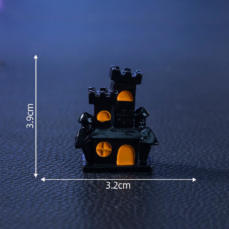 Tiểu cảnh lâu đài, bí ngô Halloween, DIY, phụ kiện bàn mini tiểu cảnh sáng tạo (ZC-152)