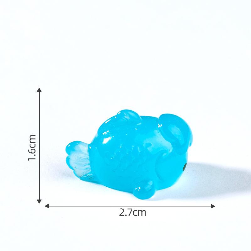 Tiểu cảnh cá vàng phát sáng DIY, phụ kiện tiểu cảnh mini fish tank treo bàn resin đáng yêu cute (ZC-1442)
