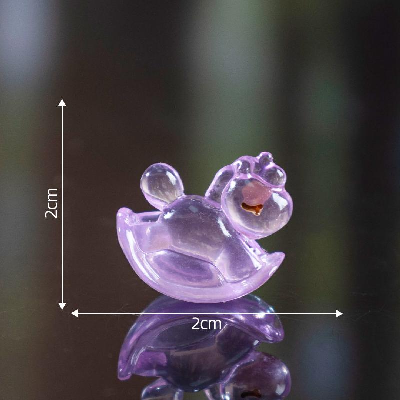 Tiểu cảnh ngựa gỗ cầu vồng phát sáng DIY, phụ kiện tiểu cảnh mini resin cute (ZC-1092)