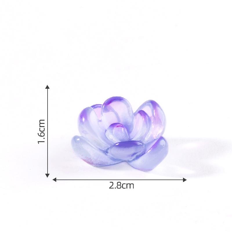 Tiểu cảnh sen đá phát sáng DIY, phụ kiện tiểu cảnh mini chậu hoa bàn đáng yêu (ZC-902)