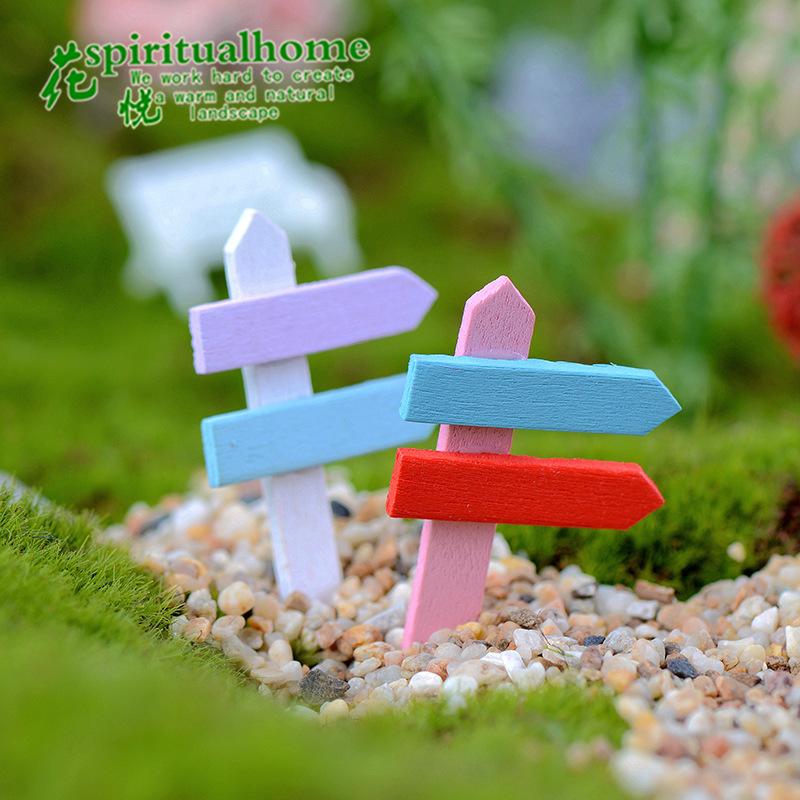 Phụ Kiện Tiểu Cảnh Hàng Rào, Biển Báo Nhiều Màu (ZC-803)