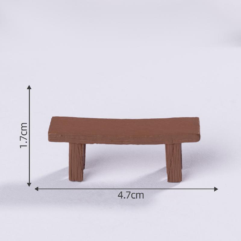 Tiểu cảnh ghế gỗ Zakka, phụ kiện trang trí cây cảnh mini (ZC-464)