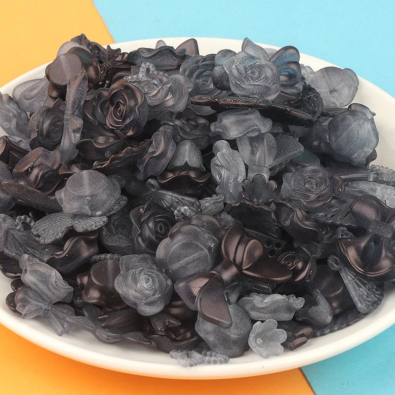 磨砂巴洛克蝴蝶结diy发夹奶油胶配件树脂小配件配饰