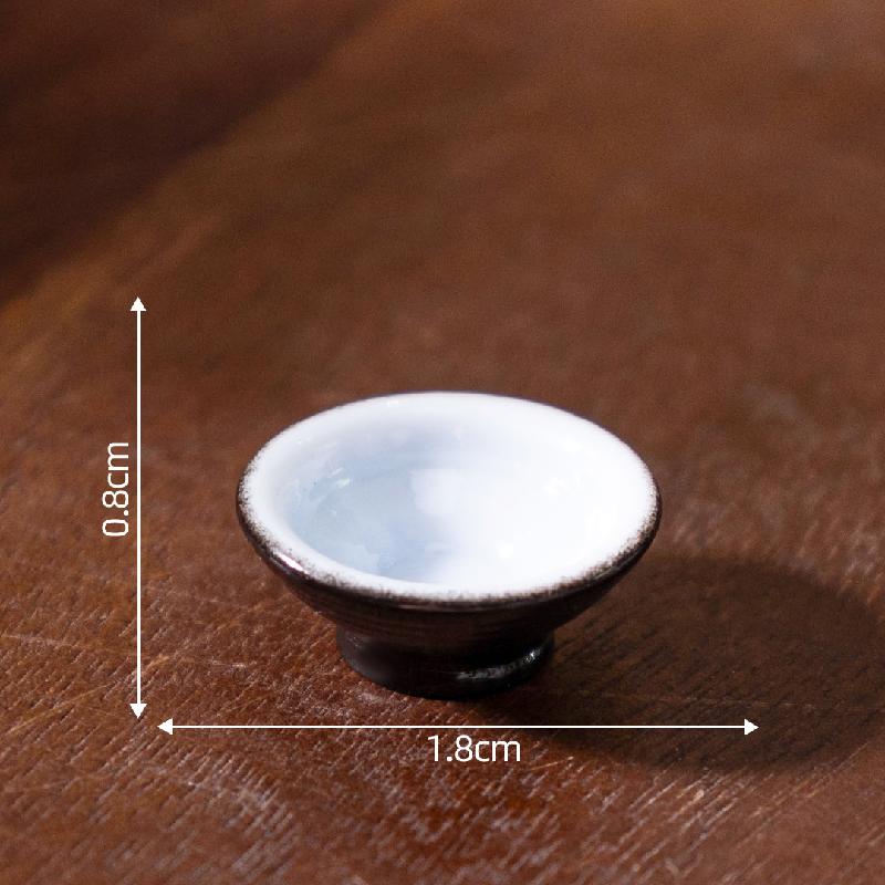 Tiểu cảnh đĩa giả đen trắng, đồ ăn DIY, phụ kiện bàn tiểu cảnh mini thu nhỏ (ZC-391)