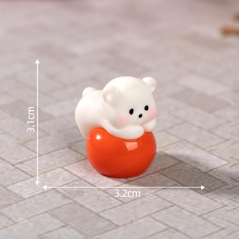 Tiểu cảnh hai chú gấu may mắn DIY, phụ kiện treo xe tiểu cảnh mini dễ thương (ZC-738)