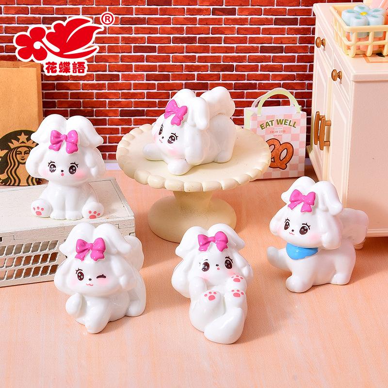 Phụ Kiện Nhỏ Xinh Chó nơ resin mini, phụ kiện DIY, tiểu cảnh, bàn làm việc (NX-602)