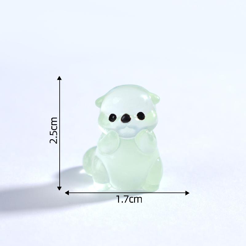 Tiểu cảnh hải otter phát sáng DIY, phụ kiện tiểu cảnh mini resin micro bottle treo bàn đáng yêu (ZC-1453)