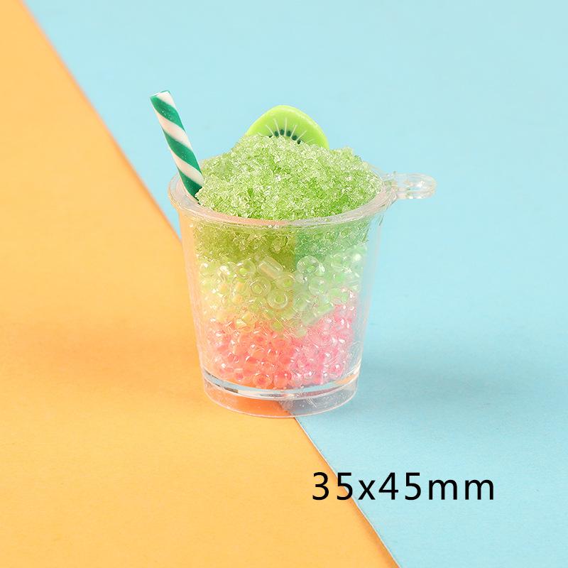 新款夜光立体沙冰杯 diy饰品配件钥匙扣挂件卡通潮玩摆件挂件批发