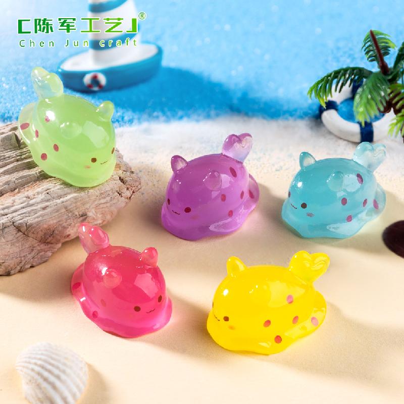 Phụ Kiện Tiểu Cảnh 跨境微景观夜光小海兔生沙滩造景生态瓶 DIY装饰品配件迷你小摆件