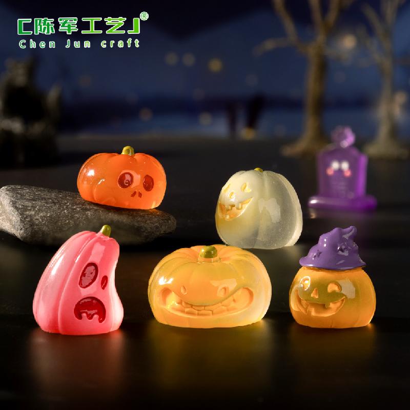 Tiểu cảnh bí ngô phát sáng Halloween, trang trí DIY (ZC-67)