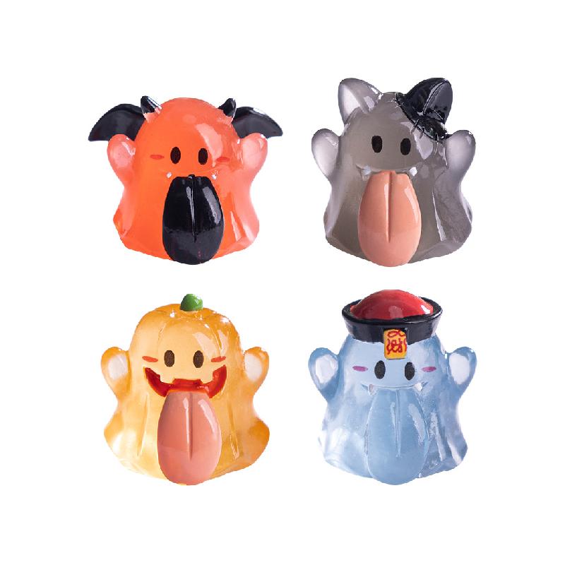 Tiểu cảnh ma lưỡi to phát sáng Halloween DIY, phụ kiện tiểu cảnh mini đáng yêu (ZC-1096)