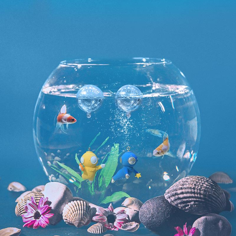 Chậu Cây Resin Tượng thợ lặn resin nổi trong hồ cá, phụ kiện tiểu cảnh thủy sinh, đồ trang trí hồ cá (RG-251)