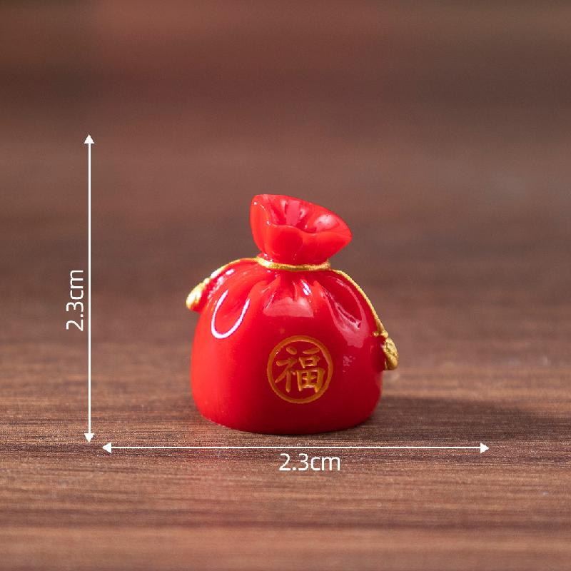 Tiểu cảnh ngựa may mắn Tết, túi lộc, búp bê DIY, phụ kiện bàn tiểu cảnh mini (ZC-729)