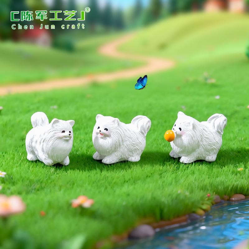 Phụ Kiện Tiểu Cảnh Chó Pomeranian Dễ Thương Mini (PK-573)