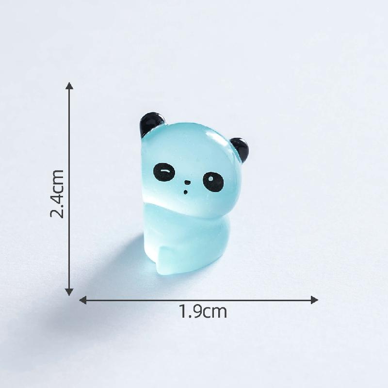 Tiểu cảnh gấu trúc phát sáng DIY, phụ kiện tiểu cảnh mini garden resin bàn cute đáng yêu (ZC-1350)