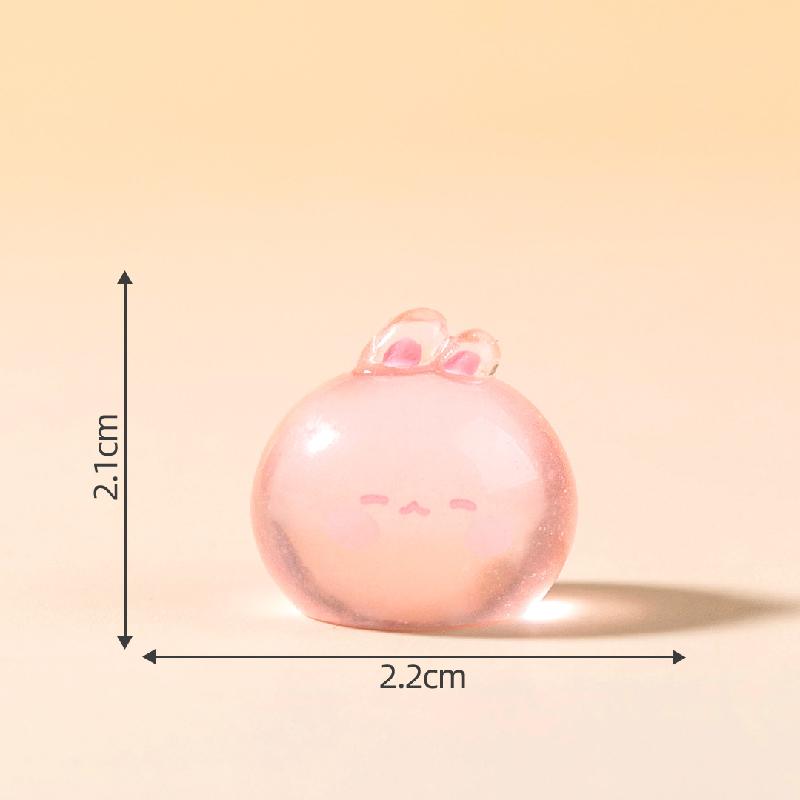 Tiểu cảnh mèo & thỏ phát sáng DIY, phụ kiện tiểu cảnh mini resin garden treo bàn đáng yêu cute (ZC-1466)