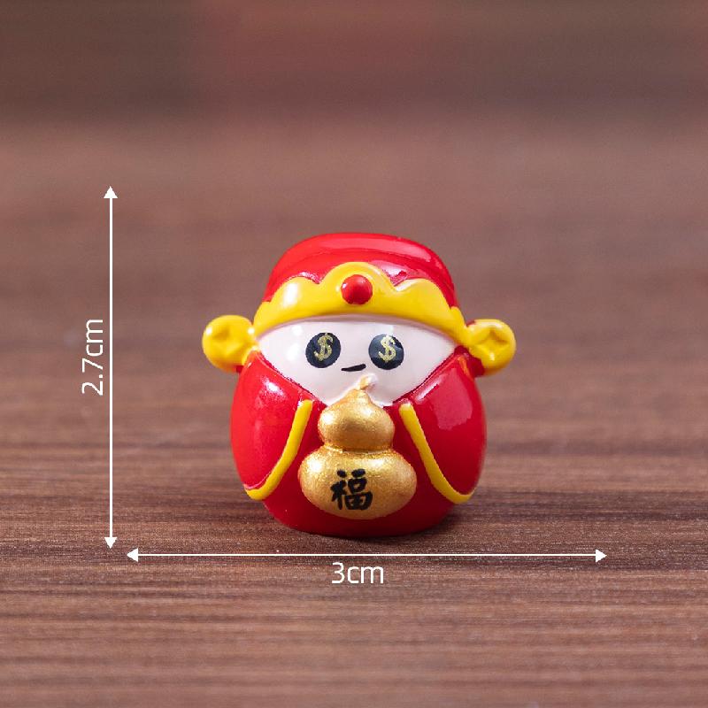 Tiểu cảnh thần Tài, Daruma DIY, phụ kiện tiểu cảnh mini xe bàn đáng yêu, cute (ZC-1077)