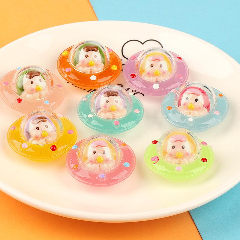 Charm LaBuBu Charm đĩa bay phát sáng DIY trang trí tiểu cảnh (FF-216)