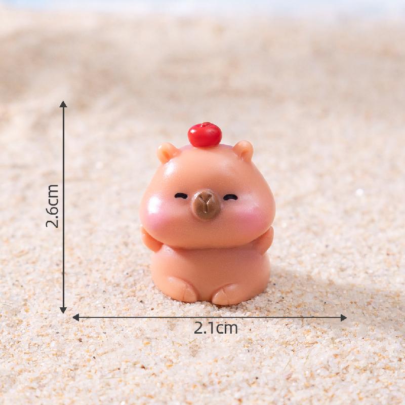 Tiểu cảnh capybara DIY, phụ kiện tiểu cảnh mini xe bàn treo đáng yêu, cute (ZC-1036)