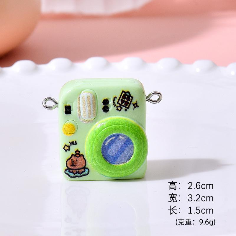 Máy ảnh động vật macaron resin, phụ kiện DIY, mô hình mini (NX-610)