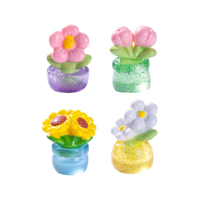 Tiểu cảnh hoa hướng dương tulip DIY, phụ kiện tiểu cảnh mini xe bàn đáng yêu (ZC-1014)