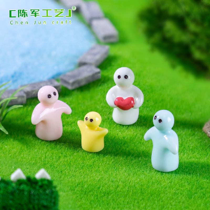 Phụ Kiện Tiểu Cảnh 跨境外贸微景观创意互动简约小人公仔 DIY装饰品挂配件迷你小摆件