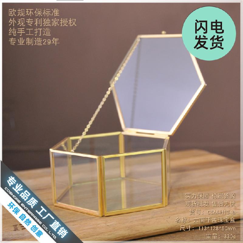 Chậu Đa Giác Hộp kính trang sức cao cấp để bàn (DG-80)
