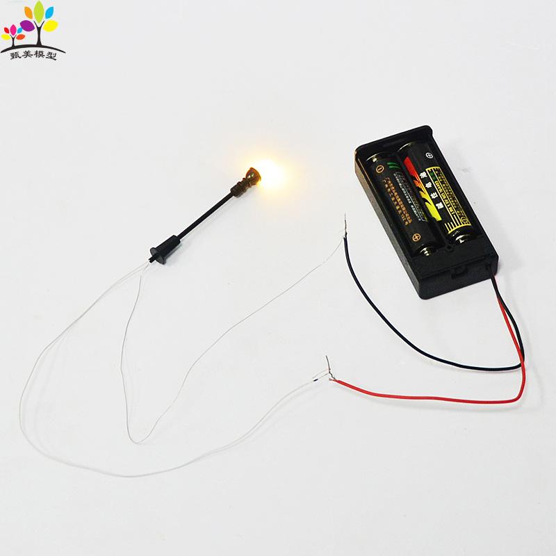 Phụ Kiện Mô Hình Đèn Đường Mini 3V Ánh Sáng Trắng Ấm (MH-129)