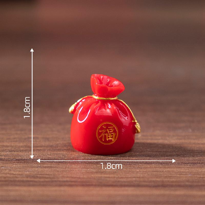 Tiểu cảnh ngựa may mắn Tết, túi lộc, búp bê DIY, phụ kiện bàn tiểu cảnh mini (ZC-729)