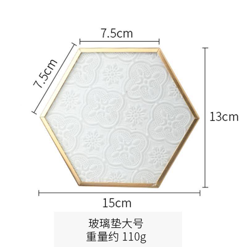 Chậu Đa Giác Đế ly kính viền vàng Bắc Âu (DG-82)