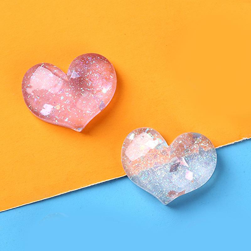 Charm tim phát sáng DIY trang trí điện thoại (FF-374)