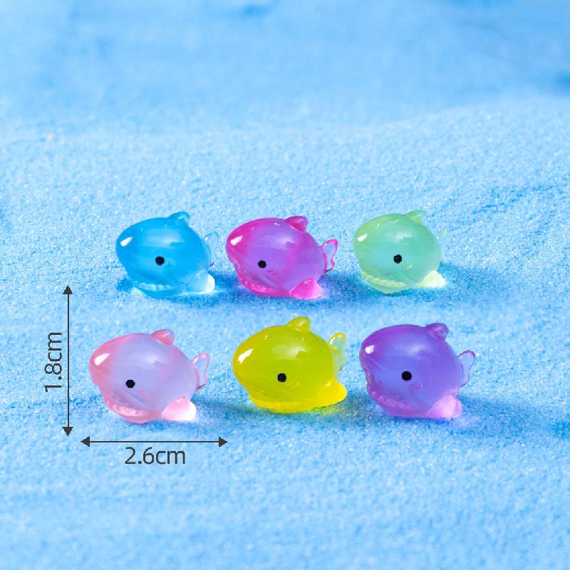 Tiểu cảnh hải cẩu, cua, cá ngựa phát sáng DIY, phụ kiện tiểu cảnh mini resin garden cute (ZC-1416)